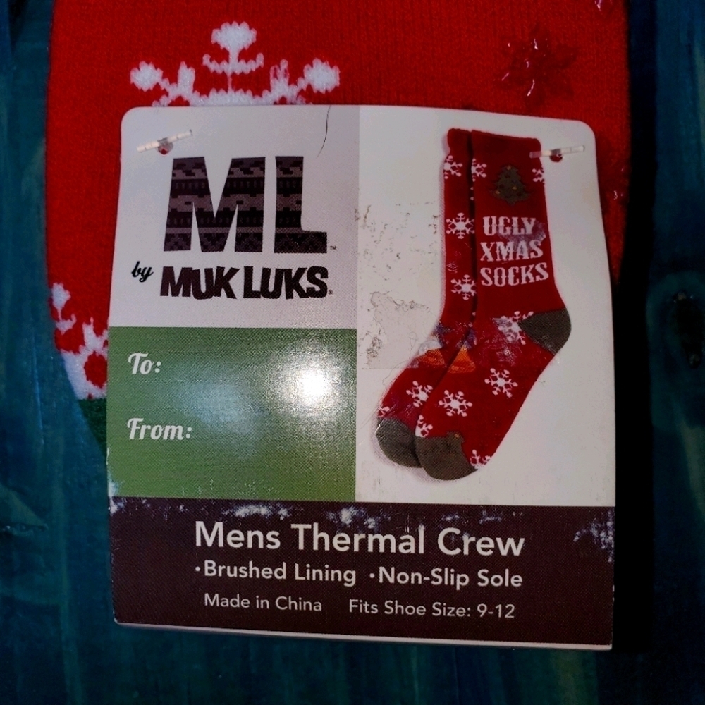 Muk Luks Men's Crew Socks Holiday